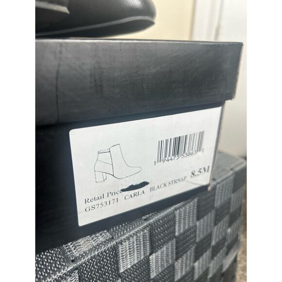 NEW MIA Carla Booties Women’s Size 8.5 Boots Black Chunky Heel Fall Winter Vegan - Picture 4 of 16